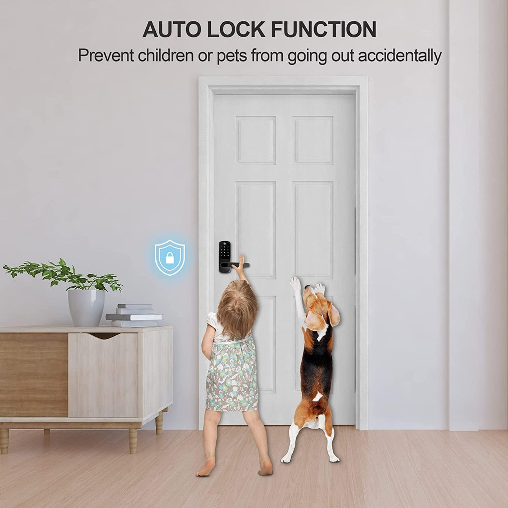 Black 5-in-1 Smart Door Lock with Keypad T94778