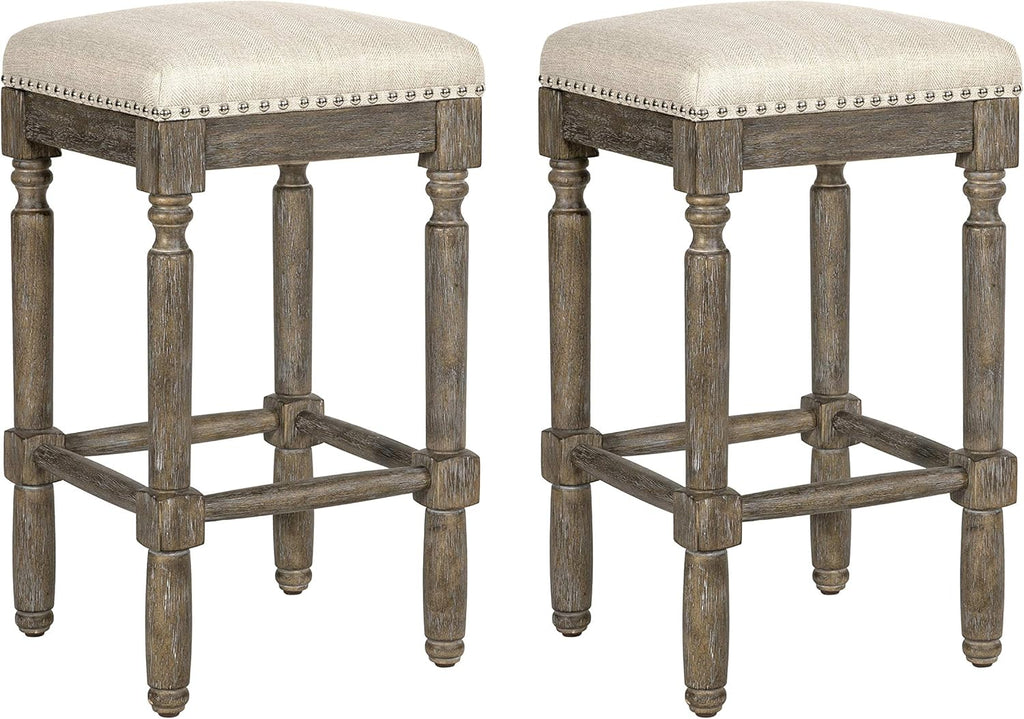 Taupe Barstool 26 Inch Seat Height Set of 1 J7354