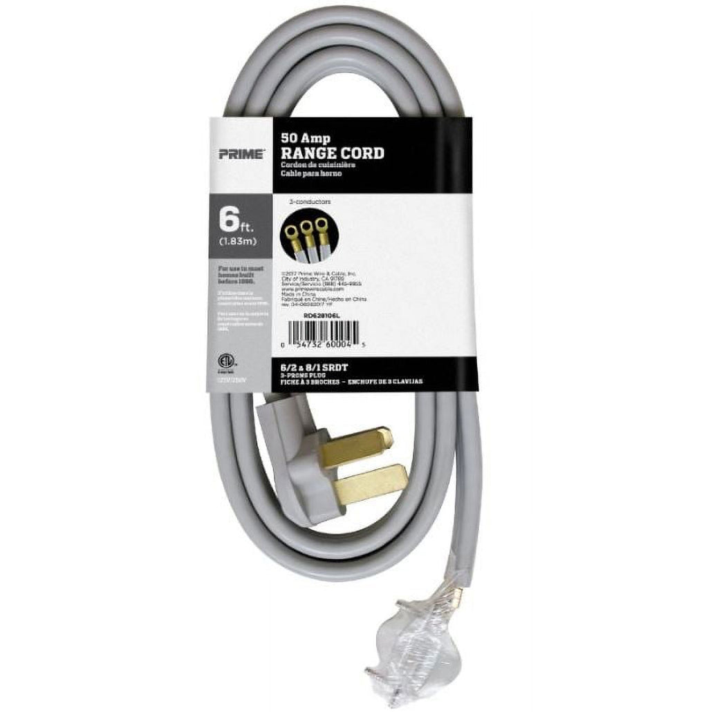 6 Feet 50 Amp 3-Wire Range Cord (2 Pack) Z748595