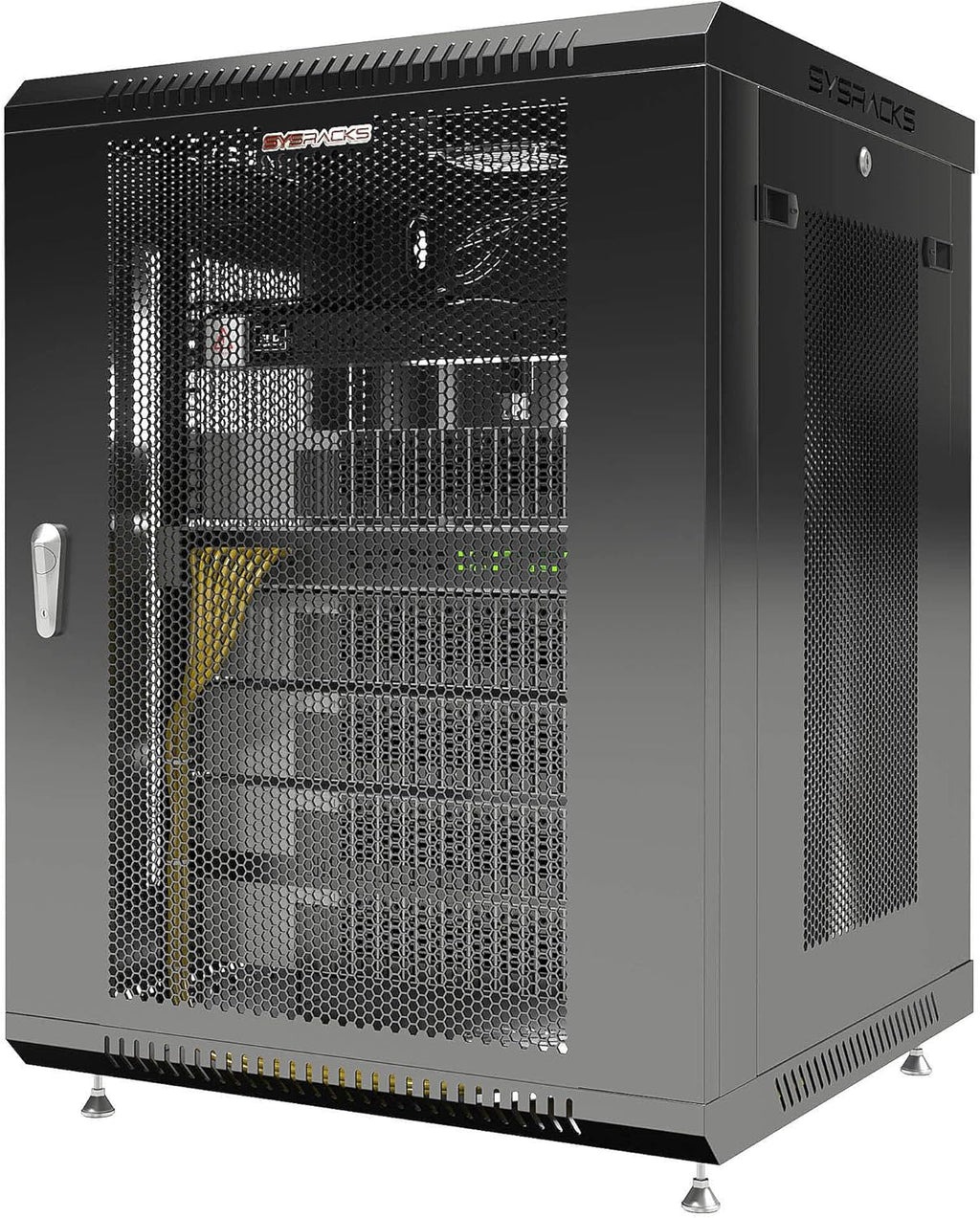 15 U Locking Wall Mount Server Rack Enclosure with Casters and Shelf U21048