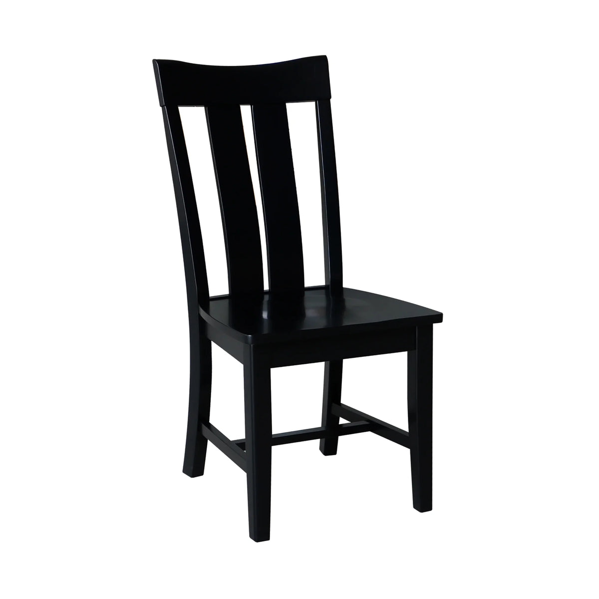Solid Wood Dining Chairs Set of 2 in Black A2427
