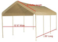 Beige 10x20 Canopy Top Cover with Valance Q597