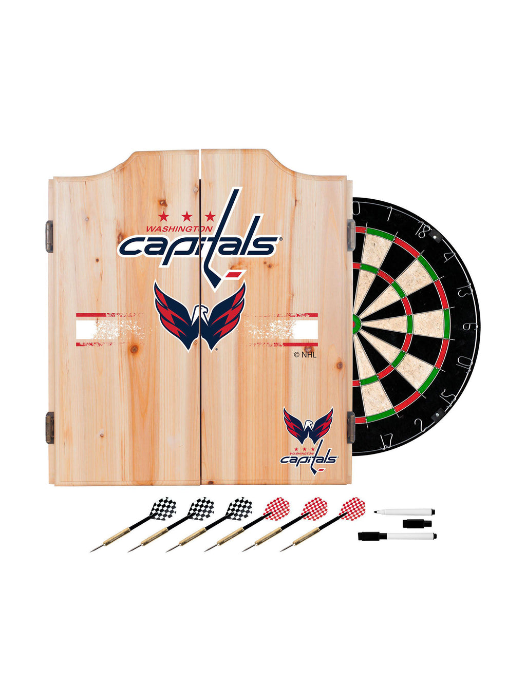 Dart Cabinet Set with Darts and Board A66637