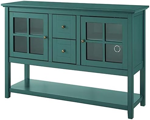 Rustic Brown Tall Credenza TV Stand Storage Cabinet O8121