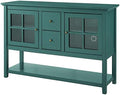 Rustic Brown Tall Credenza TV Stand Storage Cabinet O8121