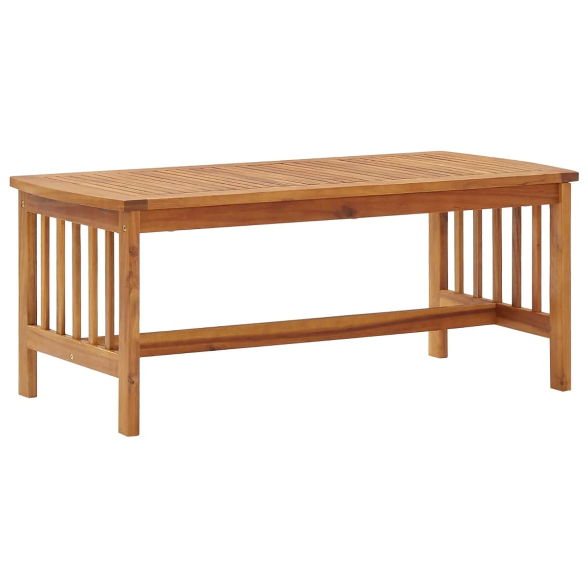 2 Piece Wooden Outdoor Conversation Set with Gray Cushion and Side Table M790