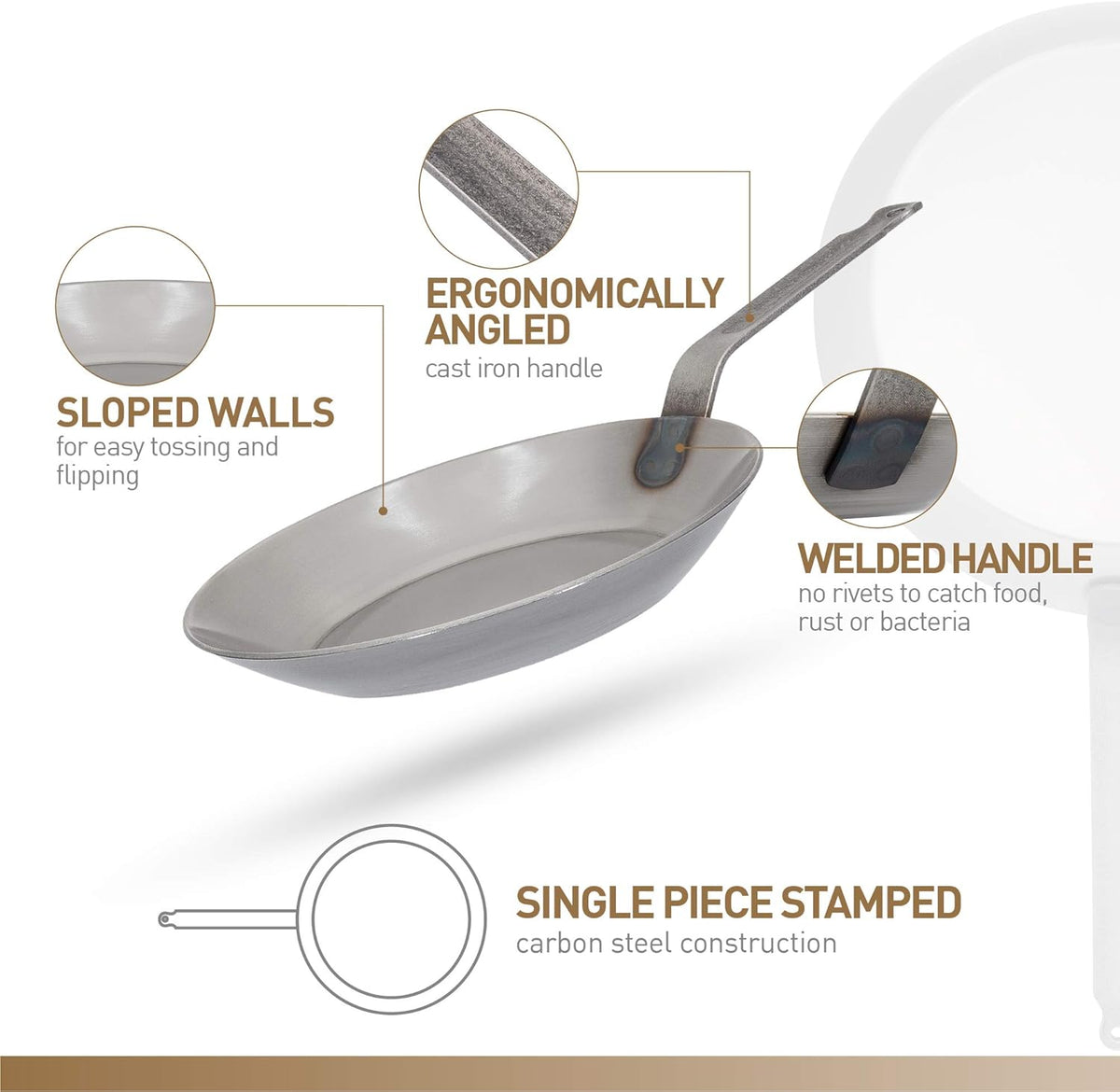 Black Carbon Steel Fry Pan A458467