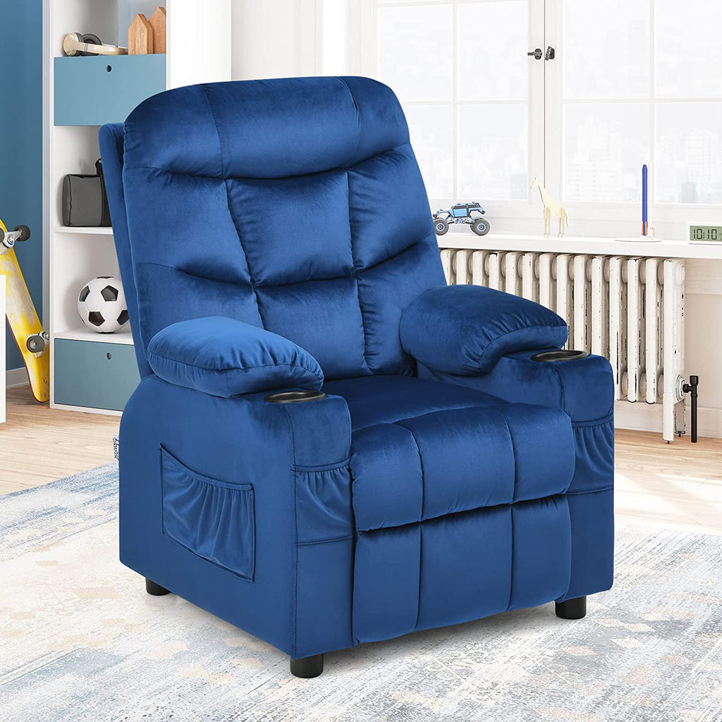 Blue Toddler Recliner Chair with Cup Holder N525131