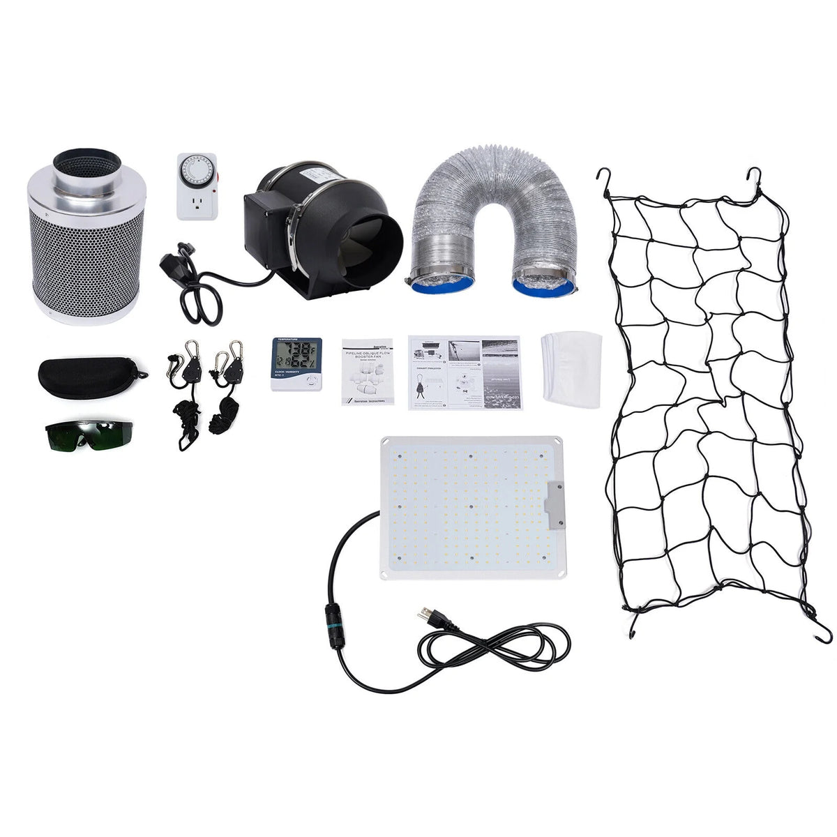 24"x 24"x 56" Grow Tent Kit with LED Grow Light and Ventilation Kit M7225