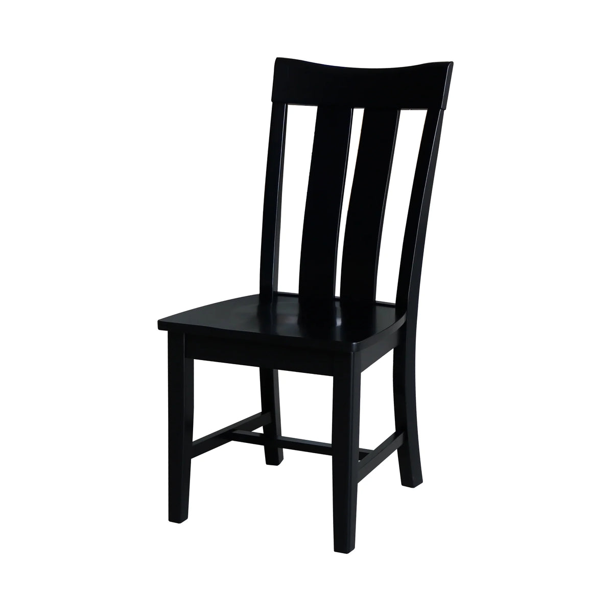 Solid Wood Dining Chairs Set of 2 in Black A2427