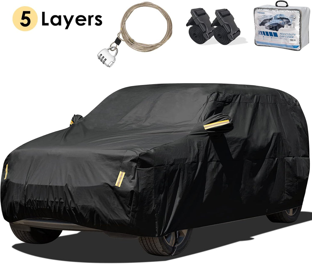 Waterproof All Weather Car Cover with Fleece Lined Lock E538927