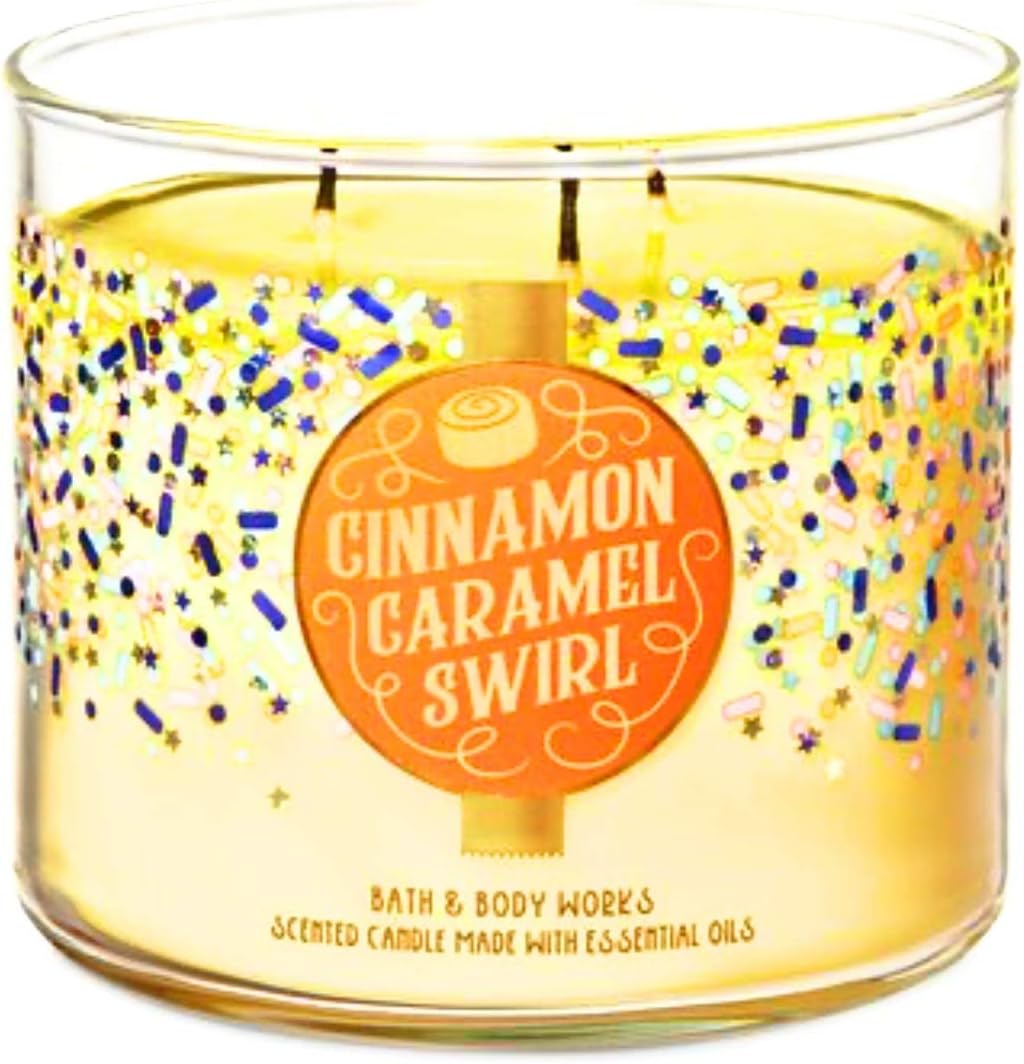 Cinnamon Caramel Swirl 3-Wick Scented Candle 14.5 oz K92681