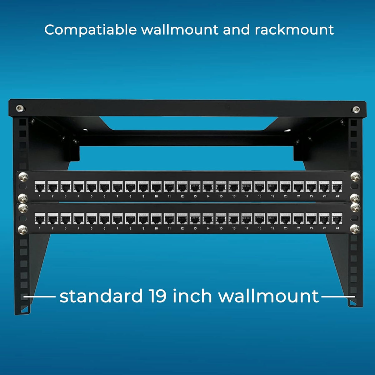 24 Port Cat7 STP Shielded 1U Network Patch Panel Pack of 2 P5339