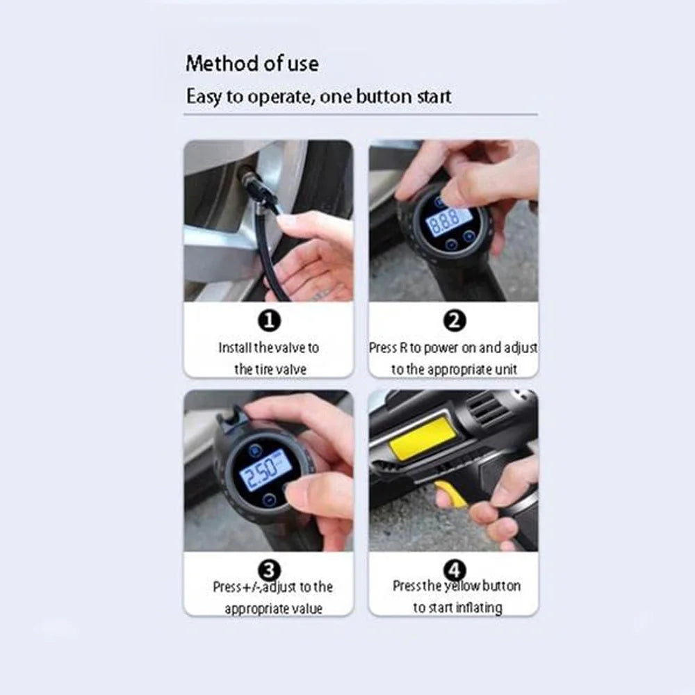 Wireless Digital Display Portable Tire Inflator Pump K566