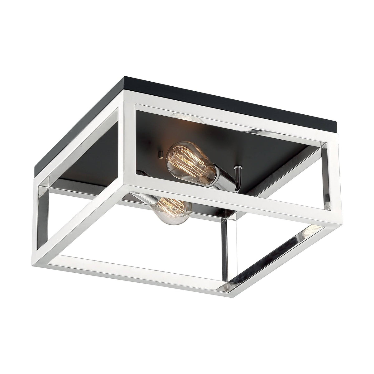 2 Light Flush Mount Polished Nickel A98256