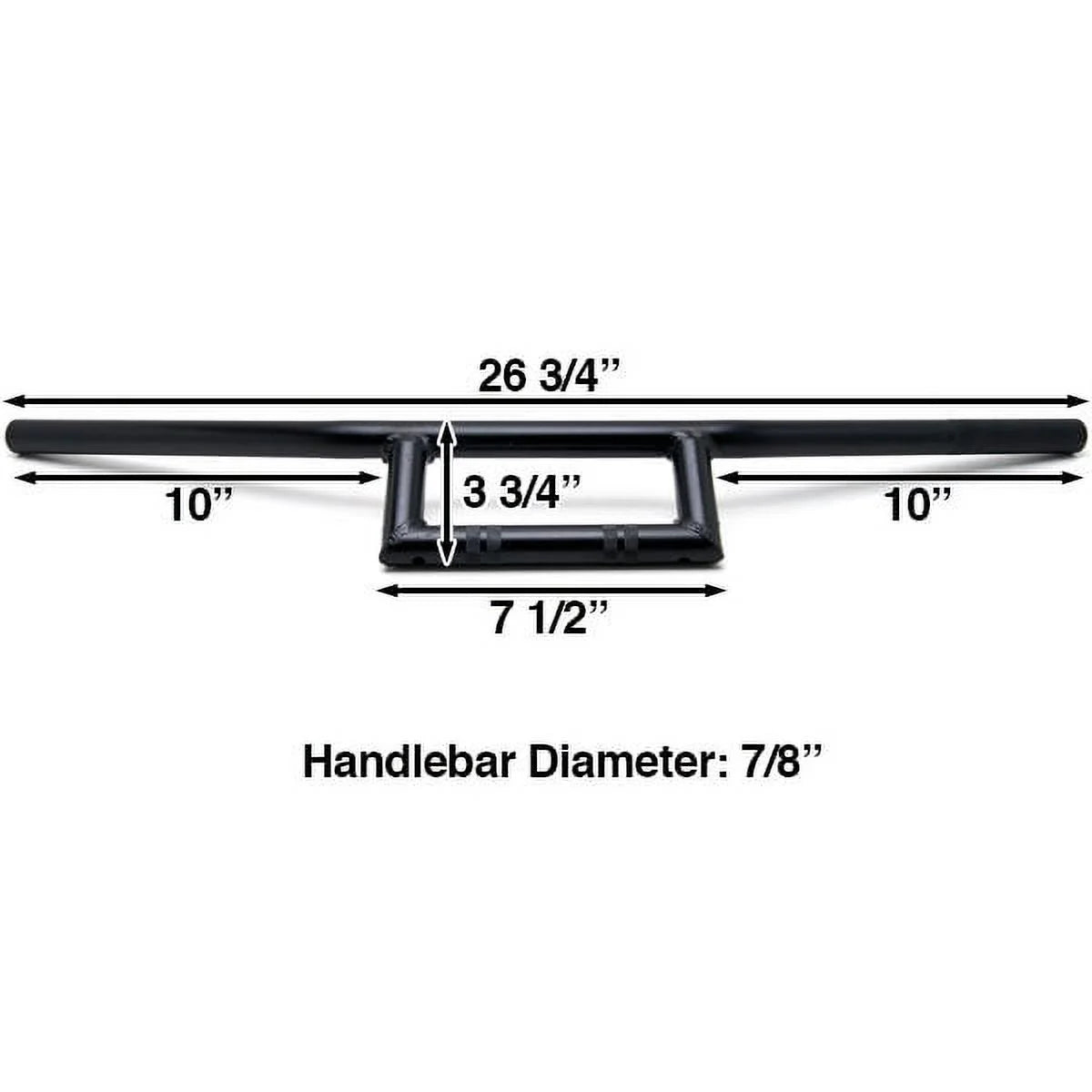 7/8" Black Motorcycle Handlebar F812