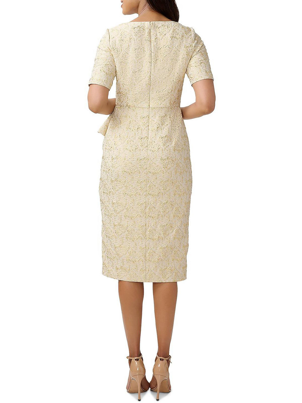 Metallic Knee Length Cocktail Dress N816197