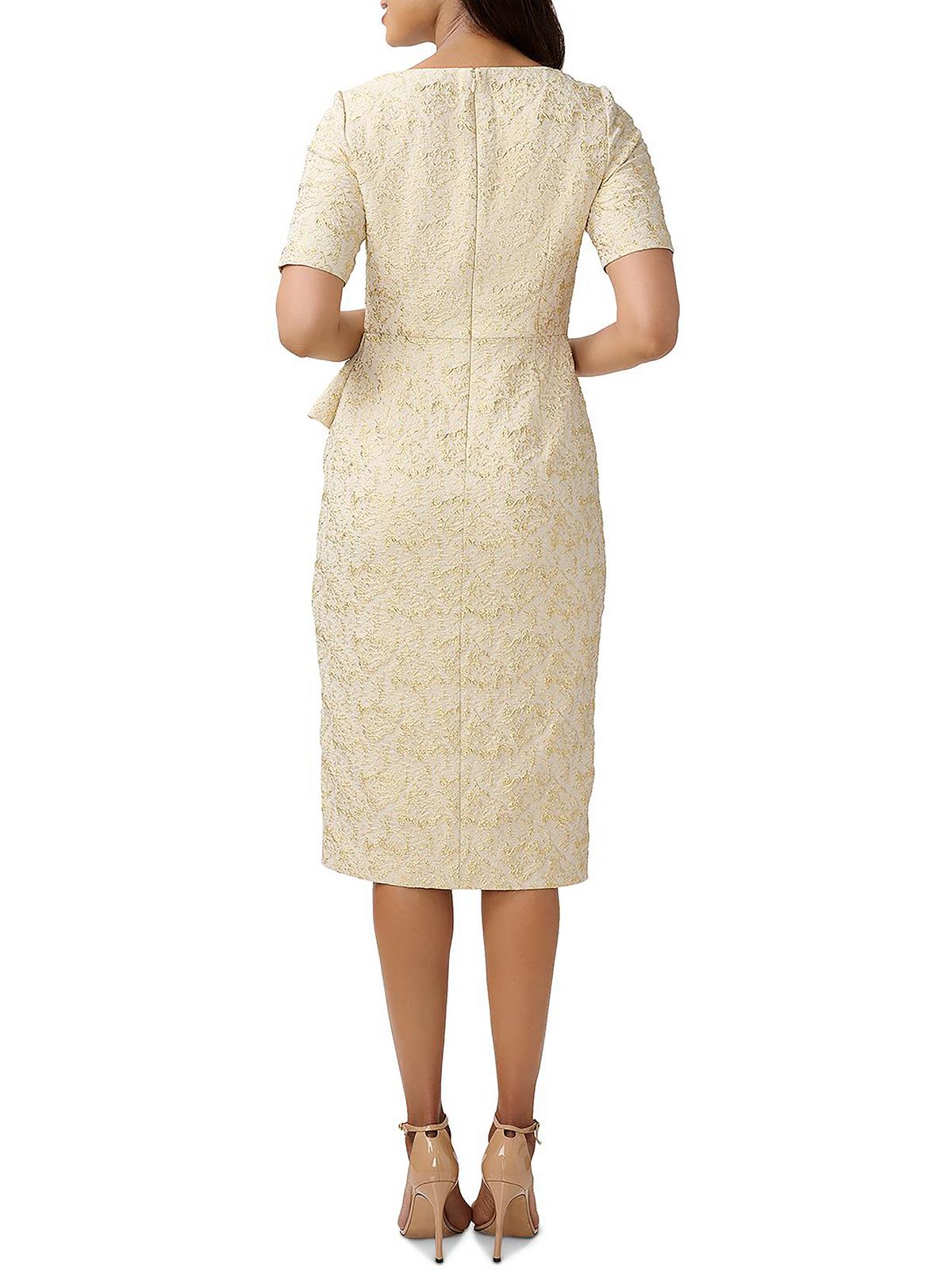 Metallic Knee Length Cocktail Dress N816197