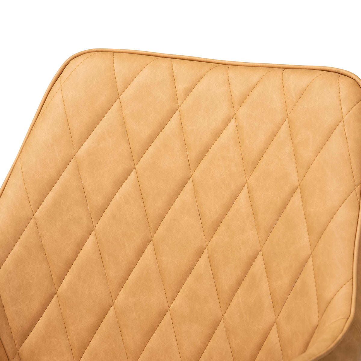Tan Faux Leather 4-Piece Dining Chair Set P603455