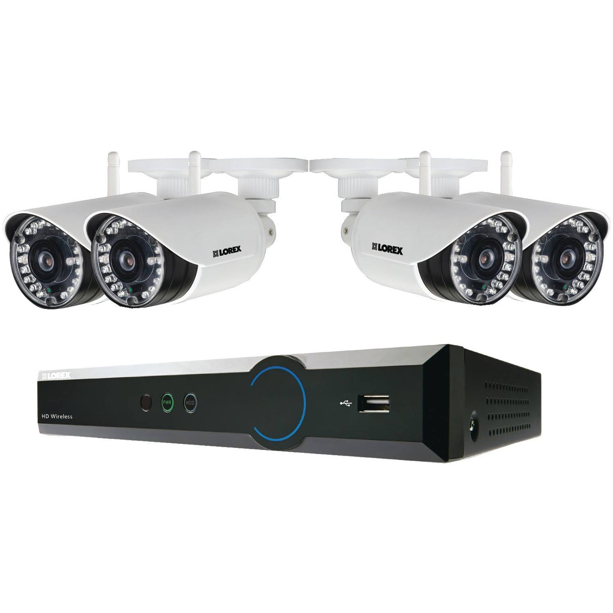 Wireless 720p HD Video Security System with 4 Wireless Cameras R6844