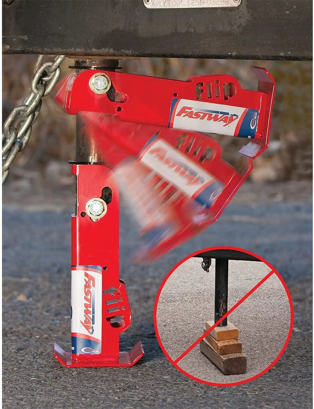 Zinc A-Frame Trailer Jack with 4" Flip Foot R997