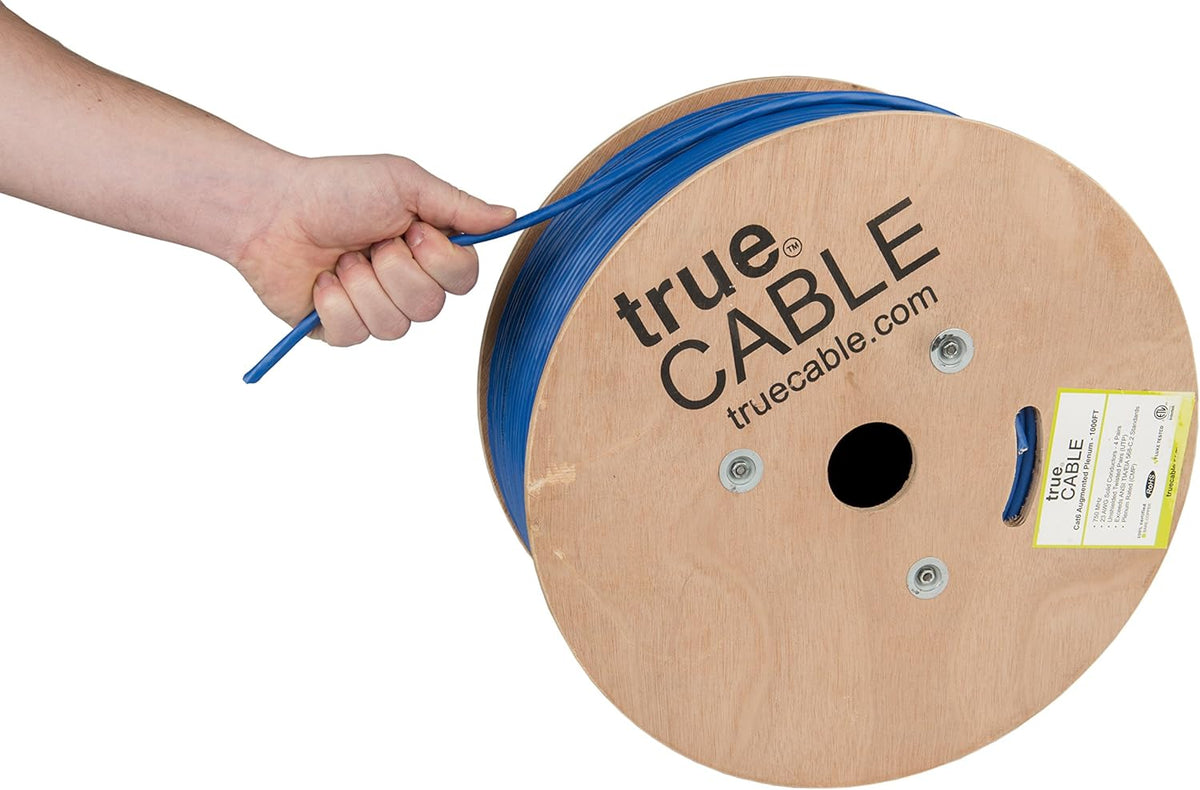 1000ft Black 23AWG 4 Pair Solid Bare Copper Bulk Ethernet Cable A410