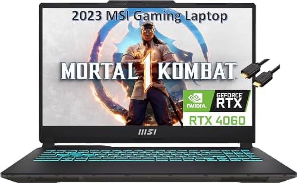 Black Gaming Laptop, 15.6" FHD 144Hz, Core i7, 32GB RAM, 1TB SSD, RTX 4060, Win 11 Home T3798