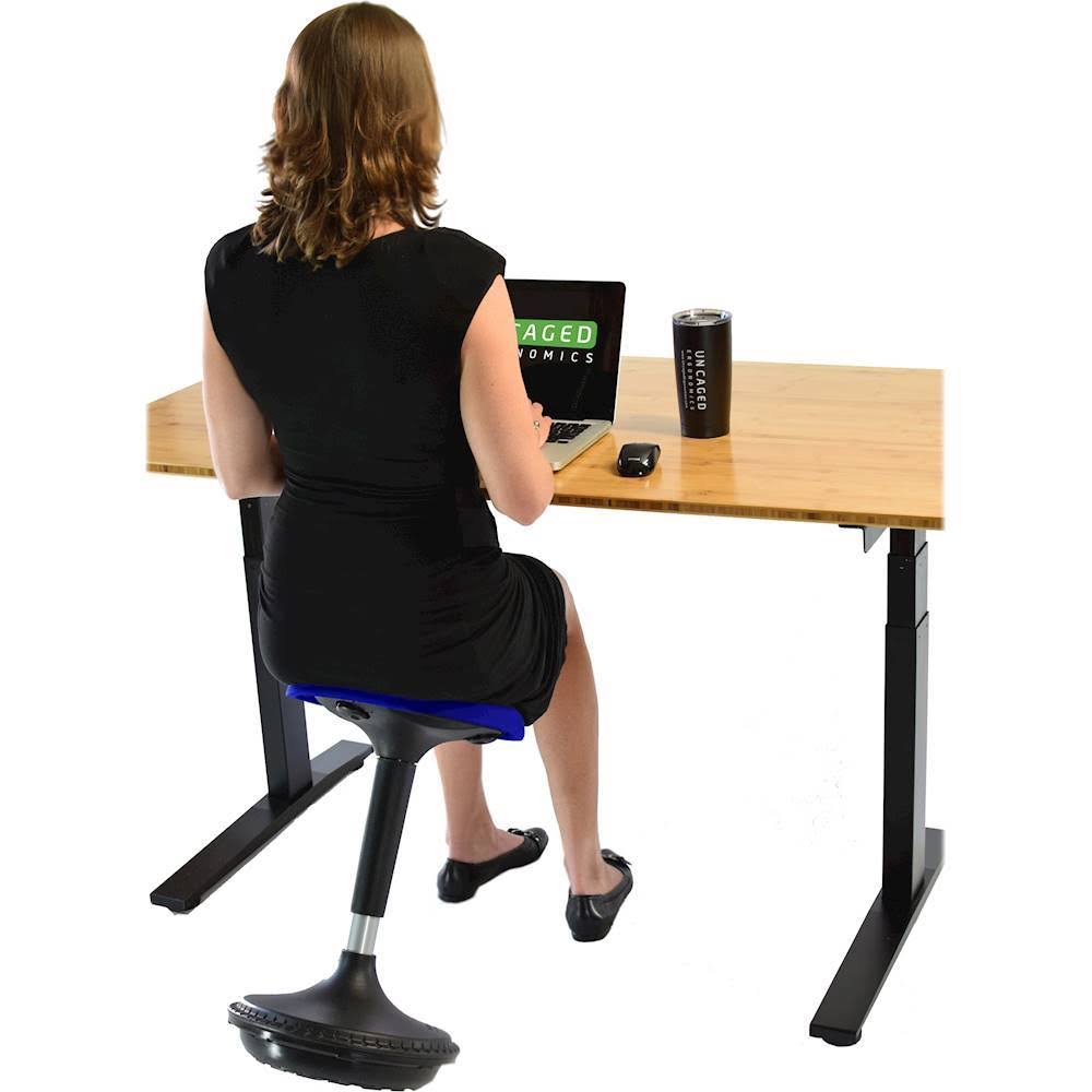 Blue Vinyl Wobble Stool D753