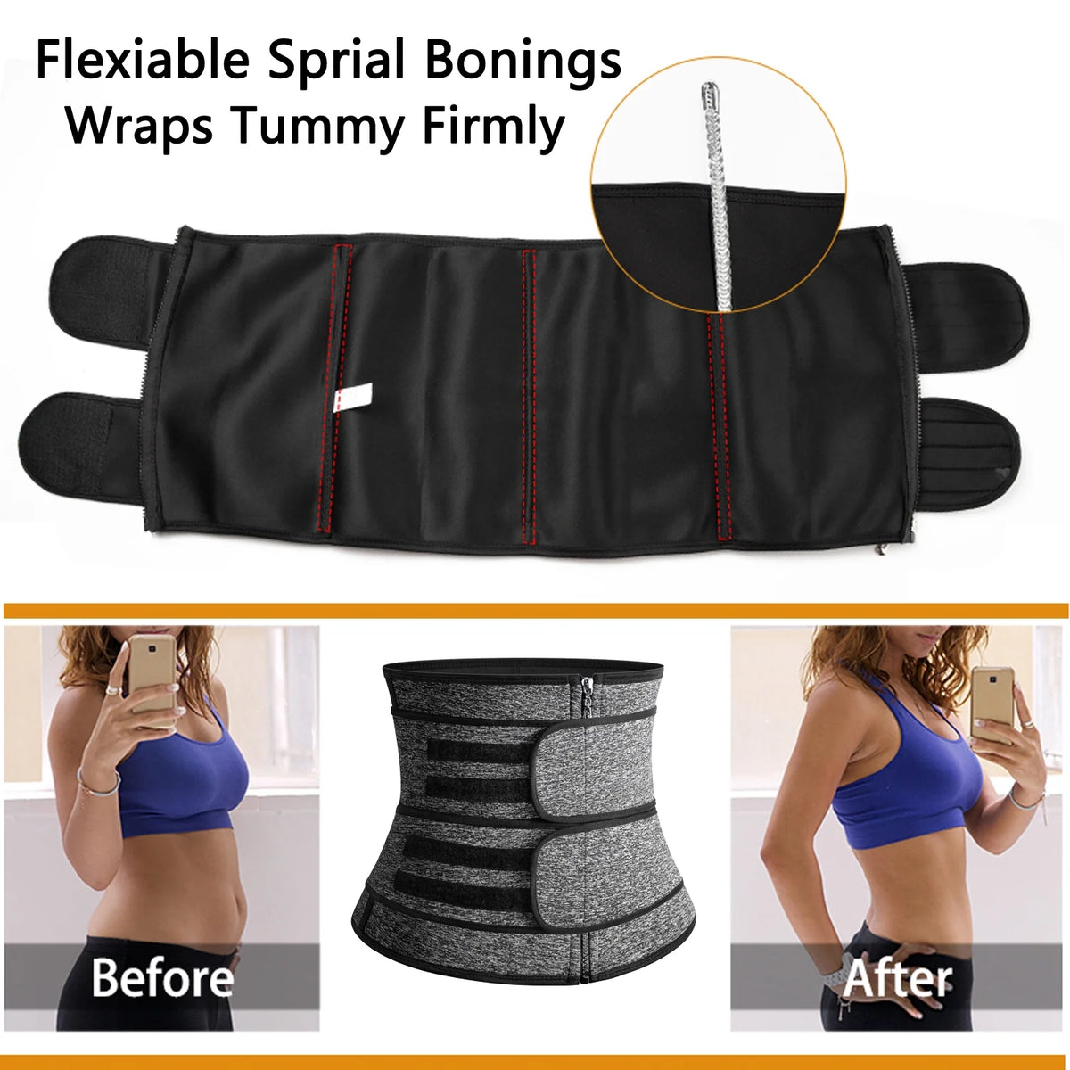 Waist Trainer Trimmer Body Shaper Belt J5197