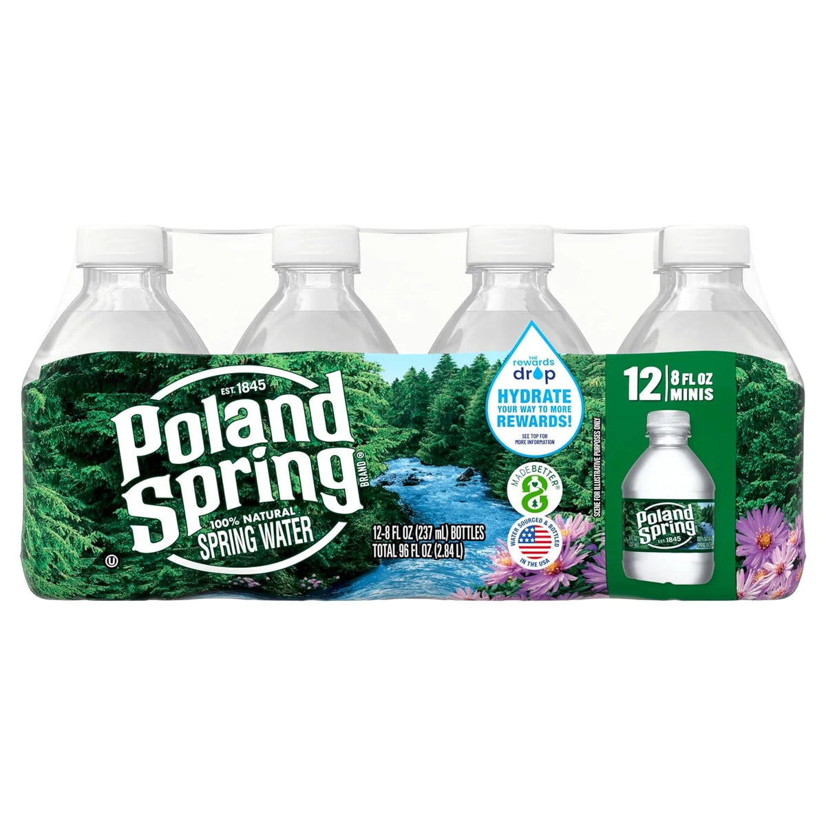 12 Pack Natural Spring Water 8 Ounces P9749