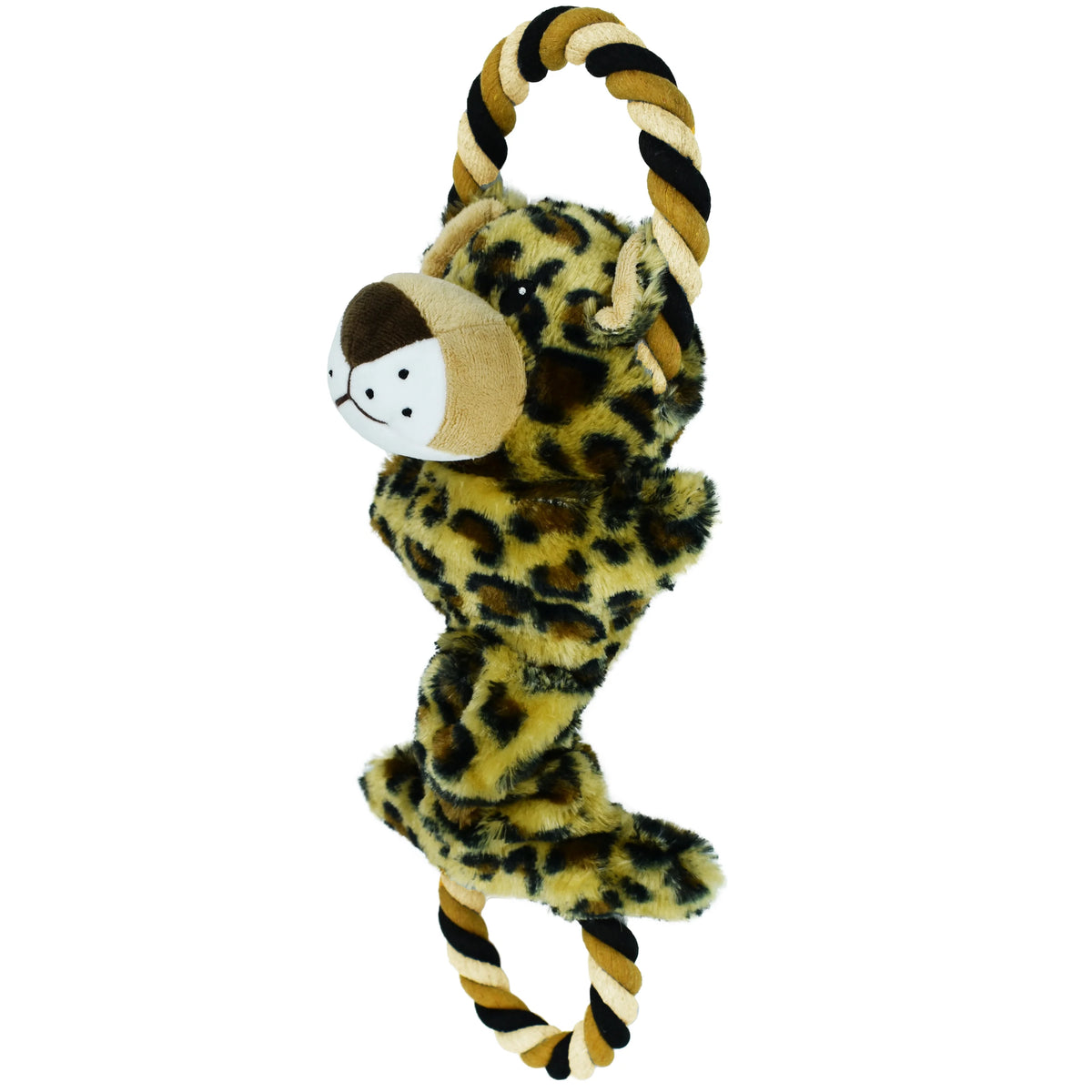 Leopard Dog Toy with Rope J959902