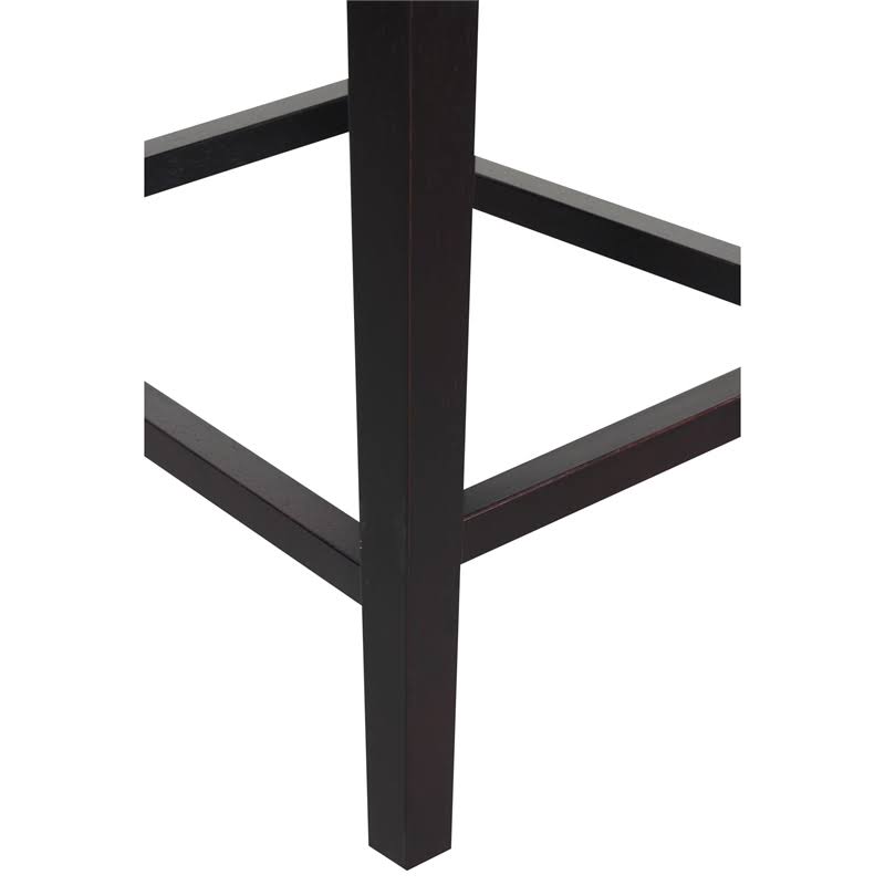Black Faux Leather Bar Stool Set of Two H6232