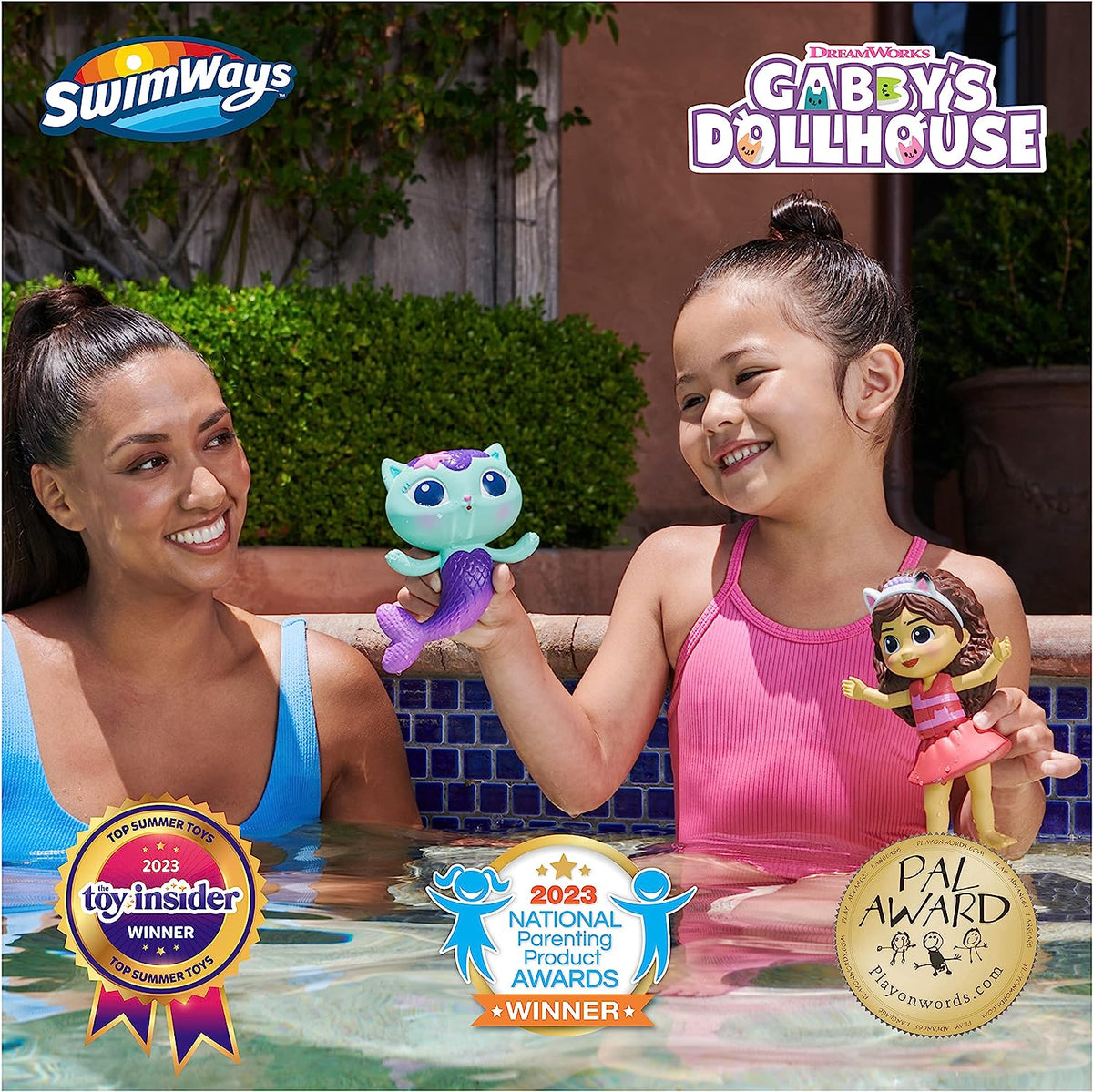 Gabby & Mercat 2-Pack Swimming Pool Toys for Kids Aged 3 & Up C550431