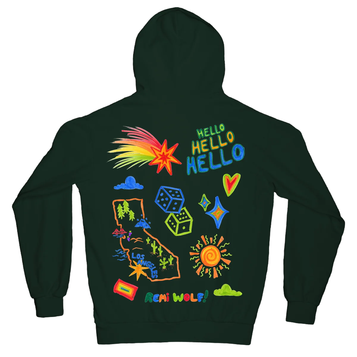Black Long Sleeve Pullover Hoodie X7696