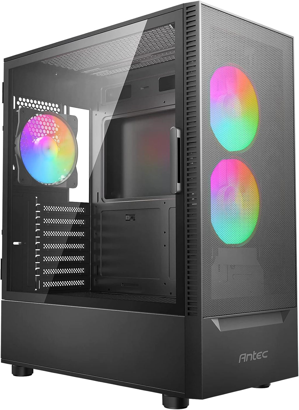 Mid-Tower ATX Gaming Case with 2 x 185mm & 1 x 120mm ARGB Fans, Tempered Glass Side Panel O4197