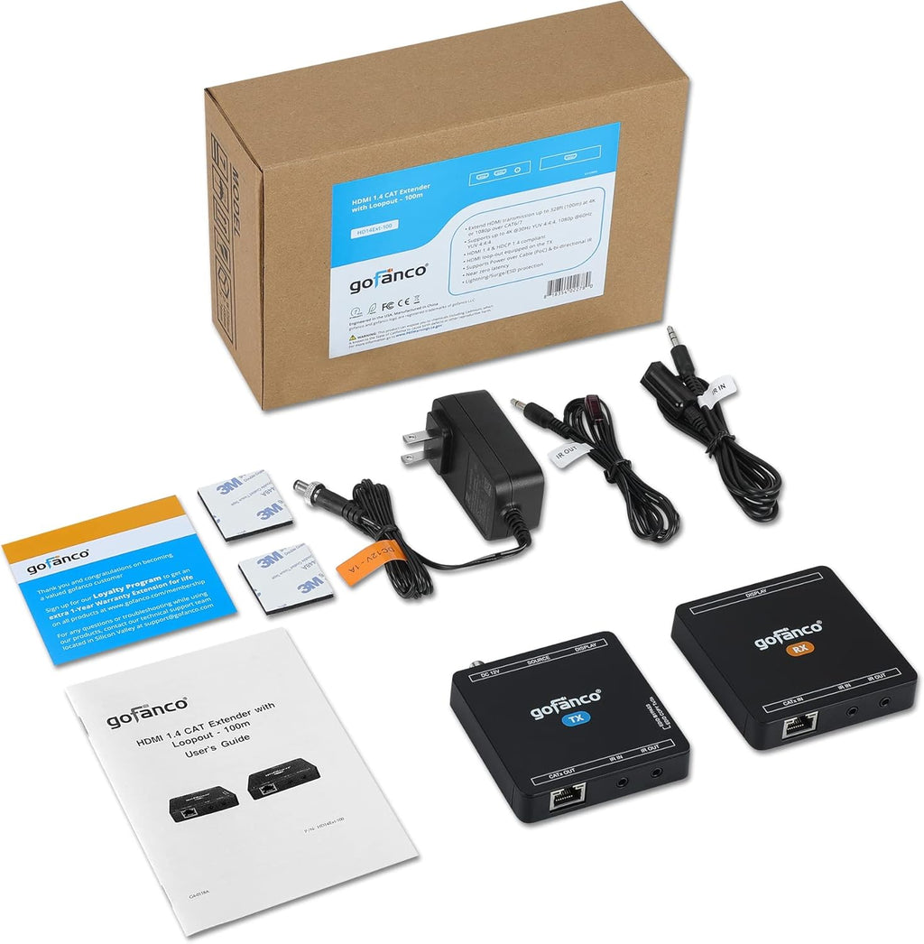 4K 30Hz HDMI CAT6 Extender with Loopout, PoC, Dual IR, EDID, Auto Downscale D616371