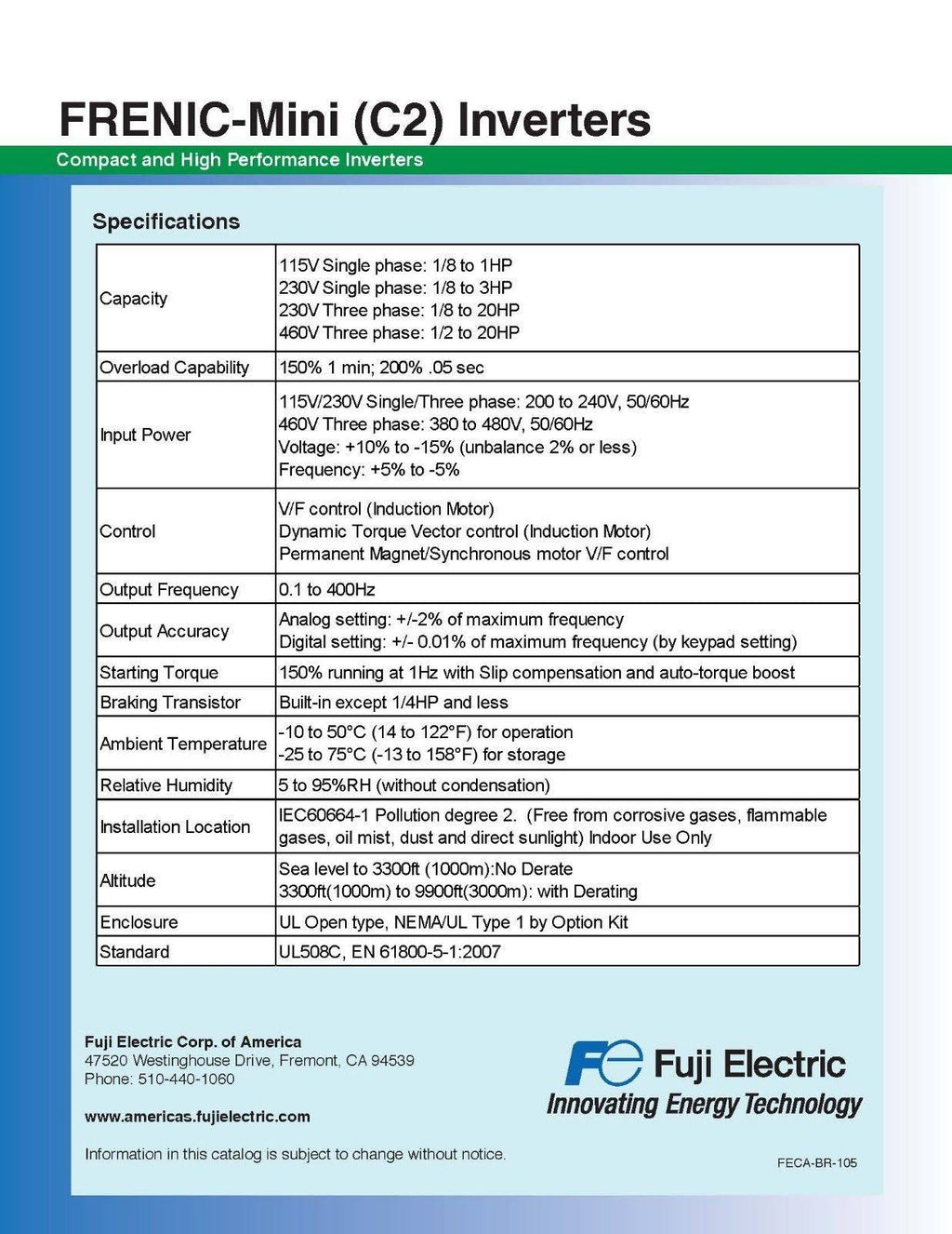 Variable Frequency Drive, 2 Hp, 200-230v P15397