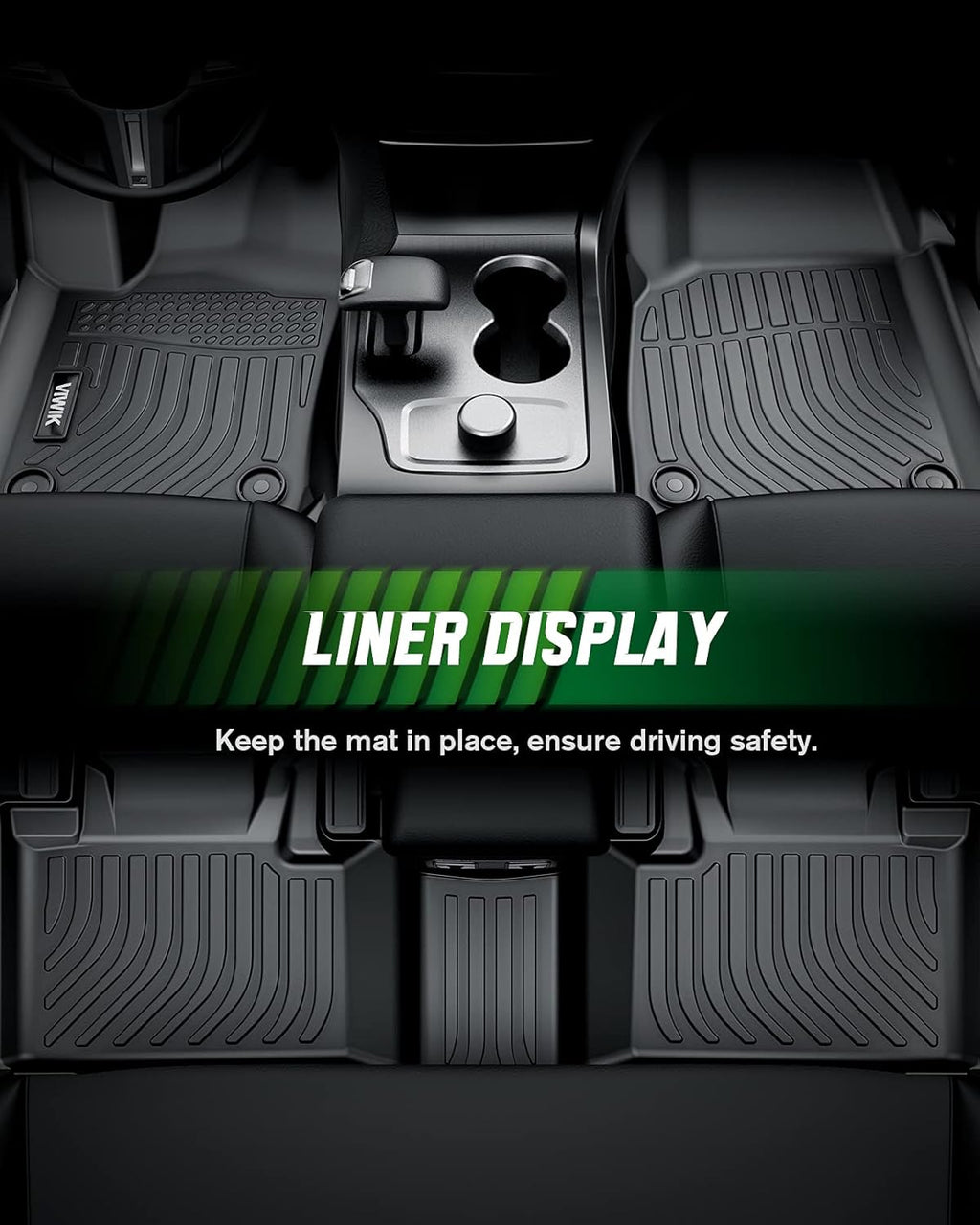 Black TPE Car Floor Mats Full Set V22225