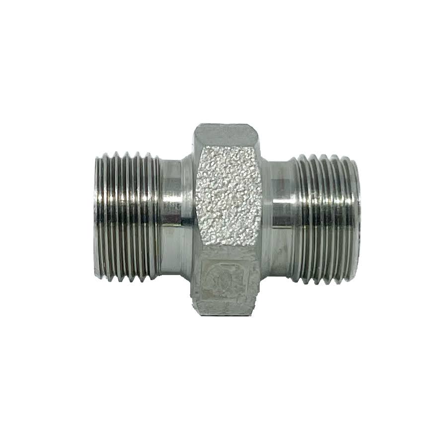 Male 3x22 BSPP x Male 2.5 BSPP Carbon Steel Straight Adapter Y762