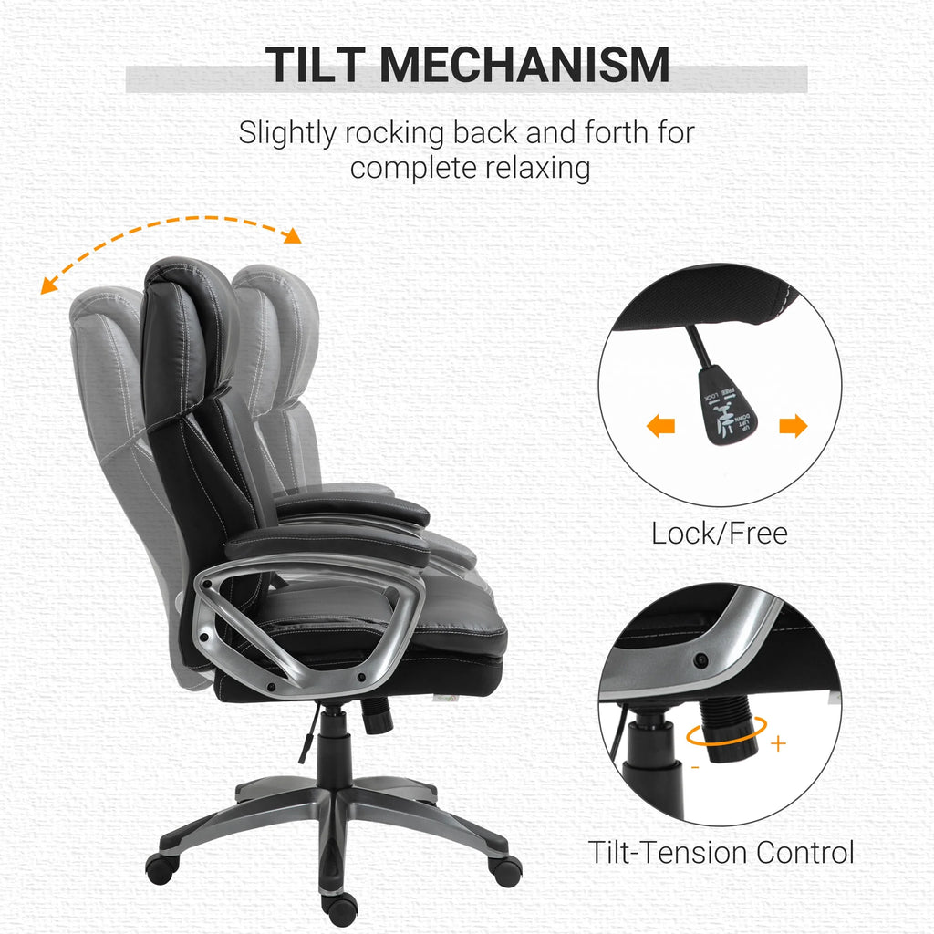 Black High Back Office Chair with Adjustable Height and Wheels Z82584