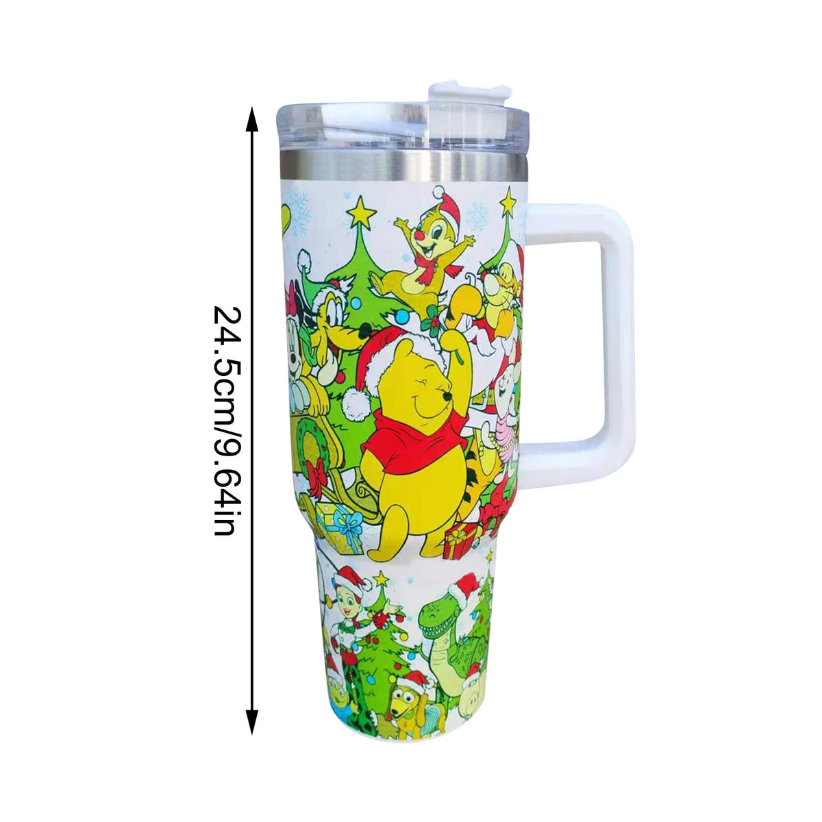 40 oz Insulated Stainless Steel Tumbler with Handle and Lid F6075