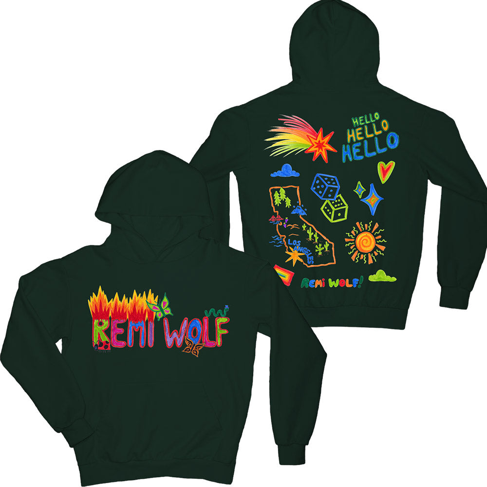 Black Long Sleeve Pullover Hoodie X7696