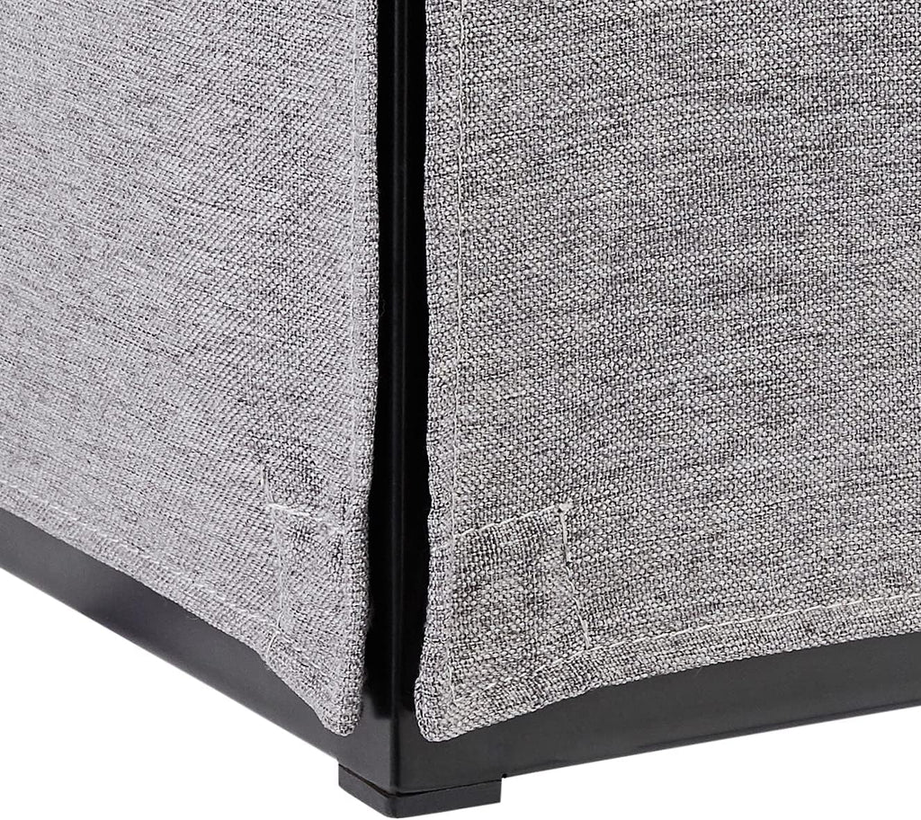 Grey Folding Ottoman Sleeper Sofa Bed Y91535