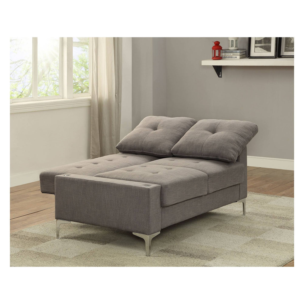 Adjustable Linen Loveseat R8057
