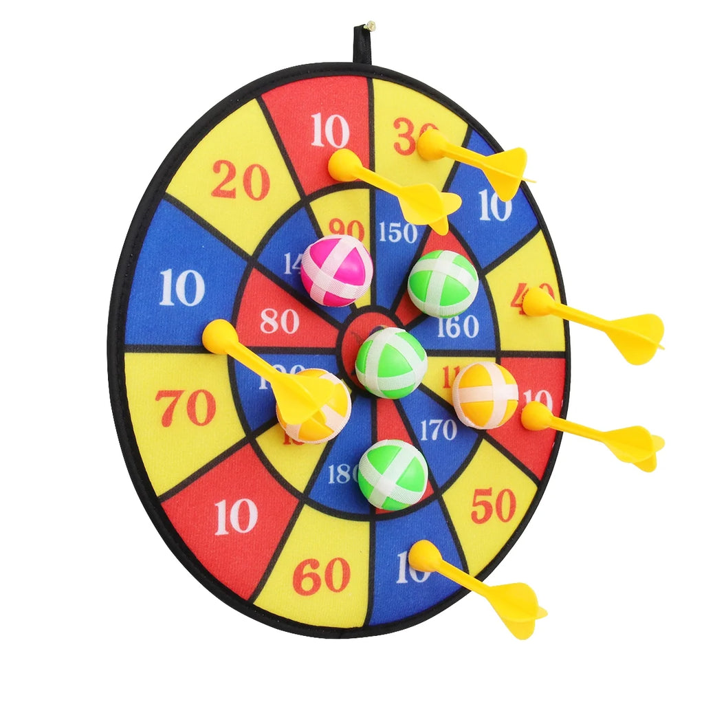 Flocking Dart Board with 6Pcs Balls and 6Pcs Dart Needle G436