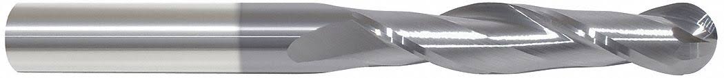 Carbide Ball End Mill, 3/4 in, AlTiN U744919