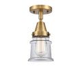 Small Canton 1 Light 6 inch Flush Mount in Brushed Brass D957