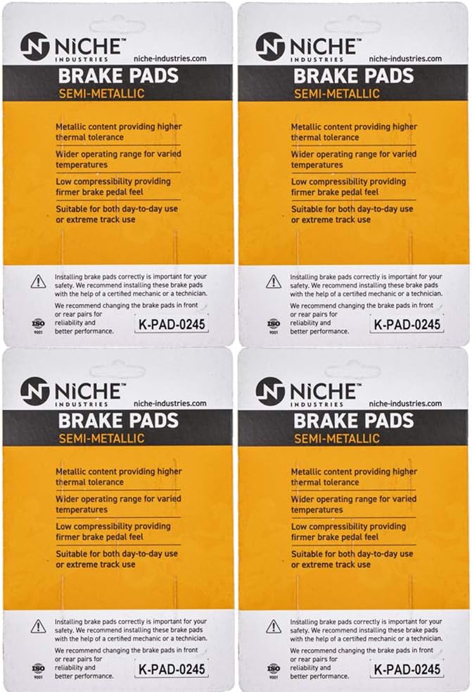 Rear Semi-Metallic Brake Pad Set 4 Pack Q10458