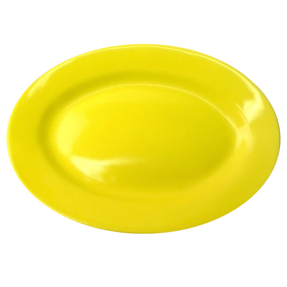 Yellow Stoneware Wide Rim Platter Y321