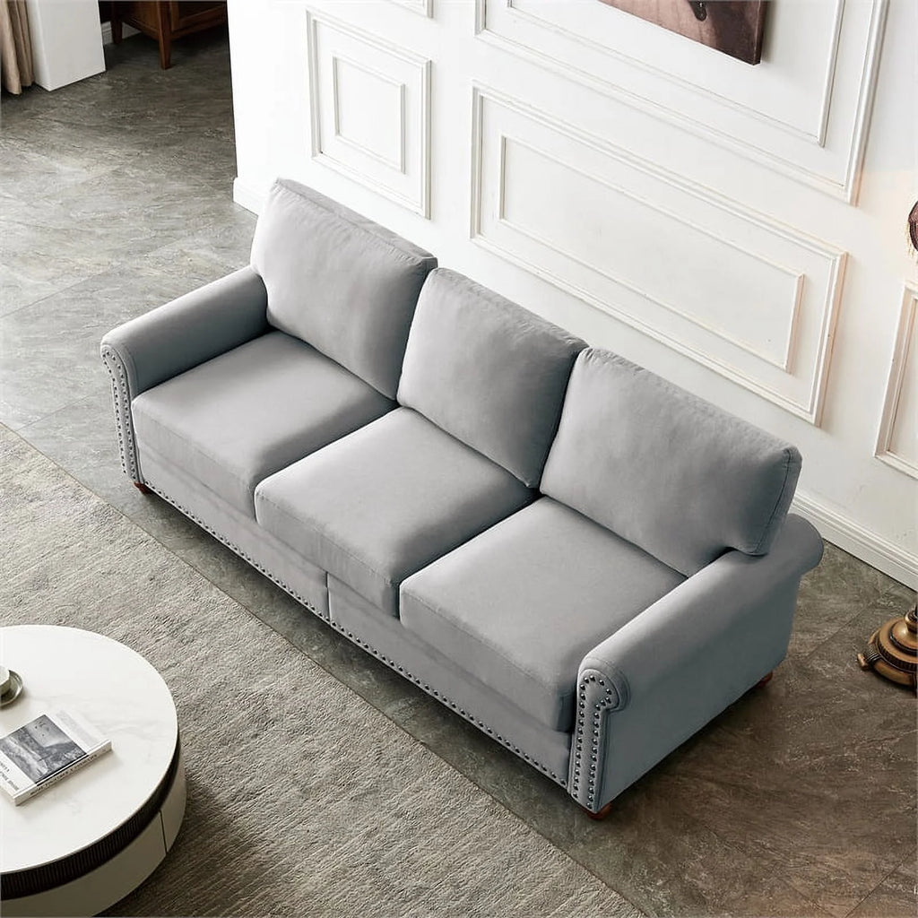 Gray Linen Fabric Storage Sofa K99632